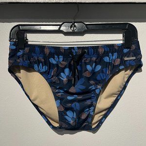 Parke & Ronen Stencil Floral Print Meridian Brief